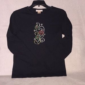 M&C sportswear Christmas knit top